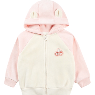 歌瑞家冬外套女小童装针织外套上衣褂子摇粒绒乐友