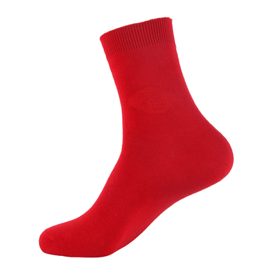 纯棉袜子结婚大红色红豆本命年