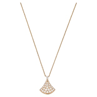 闲置未佩戴99新宝格丽diva系列满钻扇子项链520礼物顺丰发货