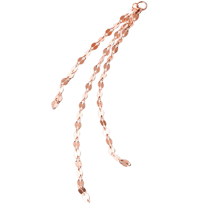 语瑶18K金吻链亮片流苏耳线