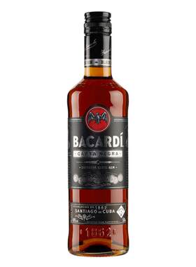 官方直营bacardi烘培黑朗姆酒
