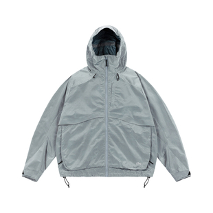 Dime MTL Taffeta Windbreaker 美式街头亮面防风连帽夹克外套男