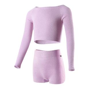 儿童舞蹈毛衣女童灰色一字领小外套冬季芭蕾舞服练功服跳舞女秋冬