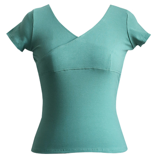 古典舞上衣夏形体训练服装女现代舞舞蹈服女短袖芭蕾舞练功服大人