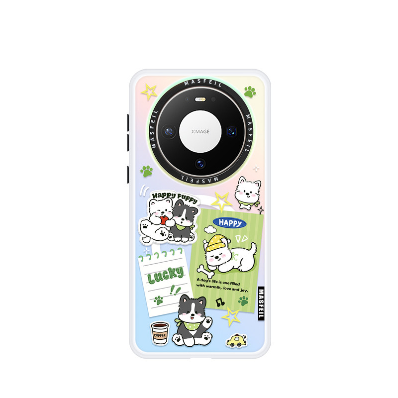 ZHIZHE×标签狗狗适用华为Mate80Promax手机壳磁吸带支架mate60保护套可爱mt70por+新款50/40高级感网红女