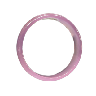 天然薄款西安冰花芙蓉玉手镯女款时尚宽条藕粉色玛瑙玉髓蓝田玉镯