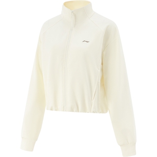 李宁卫衣女款官方春季新款瑜伽健身开衫长袖上衣针织外套运动服女