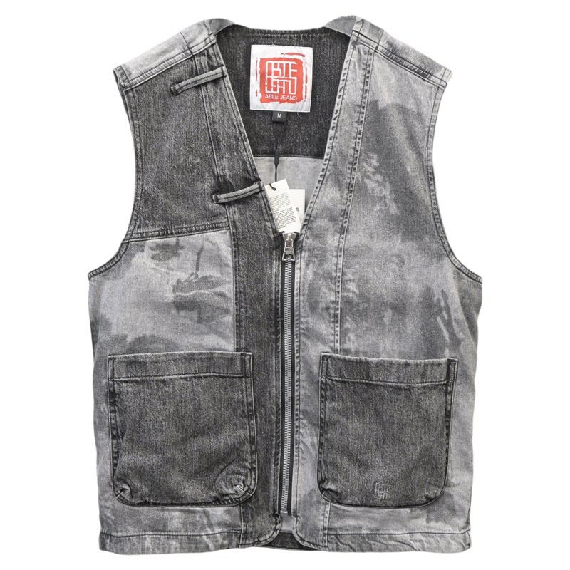 ABLEJEANS复古牛仔马甲潮百搭