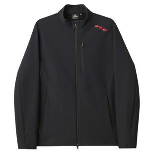 SPYDER蜘蛛秋冬男复合经编布拼接双开拉链针织立领薄夹克25MF119M