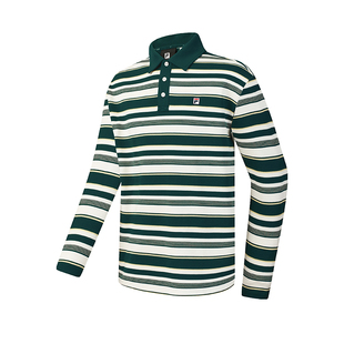 FILA 斐乐官方男子针织长袖POLO衫2026春季新款网球运动纯棉上衣