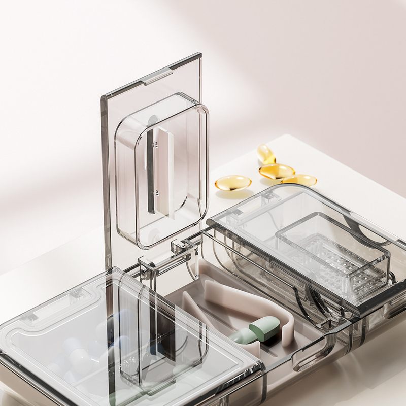 药盒分药器药盒便携分装盒切药片研磨药粉随身药丸一分二切小盒子