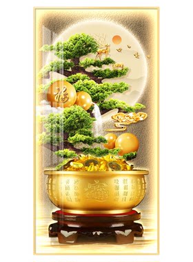 简约现代高级感聚宝盆装饰画