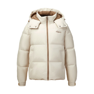 马克华菲短款羽绒服女款2025冬季新款时尚简约保暖外套粉色面包服