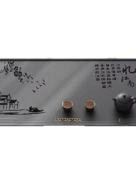 合成乌金石茶盘新中式家用简约
