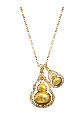 韦雪同款葫芦吊坠挂绳女高档毛衣链颈链锁骨链轻奢小众高级感项链