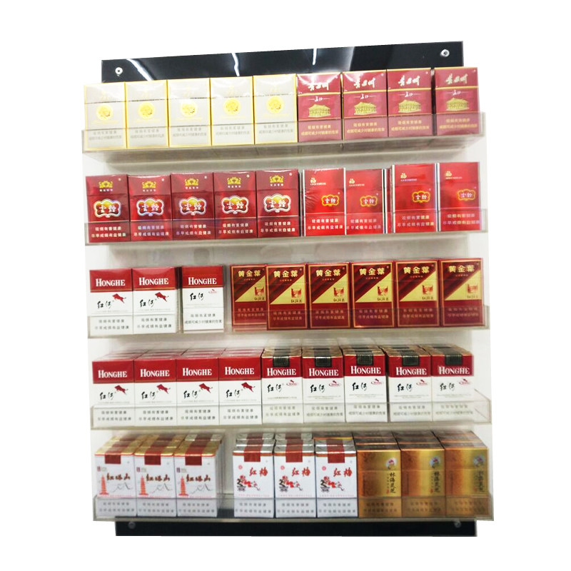 全透明烟架挂墙挂玻璃亚克力烟架