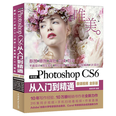 中文版Photoshop CS6从入门到精通 PS教程pscs6教程书 ps书籍教程pscs6书籍 淘宝美工ps教程Adobe psCS6平面设计 Photoshopps书籍