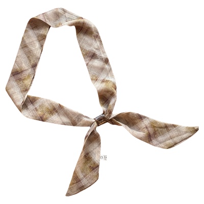 美拉德复古碎花丝巾项链毛衣链女