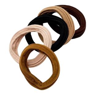 扎头发发饰马尾发圈高弹力橡皮圈头绳夏季加宽发绳无接缝简约头饰