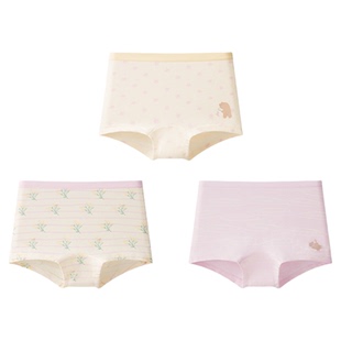 【纯棉】likeuu女童内裤全棉a类女孩中大儿童宝宝红色三四角短裤