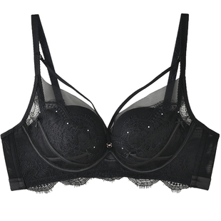 【妖姬】MYBODY商场同款本命年红色内衣大胸显小性感蕾丝文胸胸罩