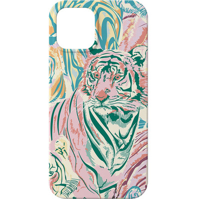 虎年创意插画苹果16手机半包硬壳