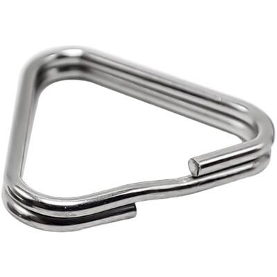 双层三角形双线钥匙环diy挂件