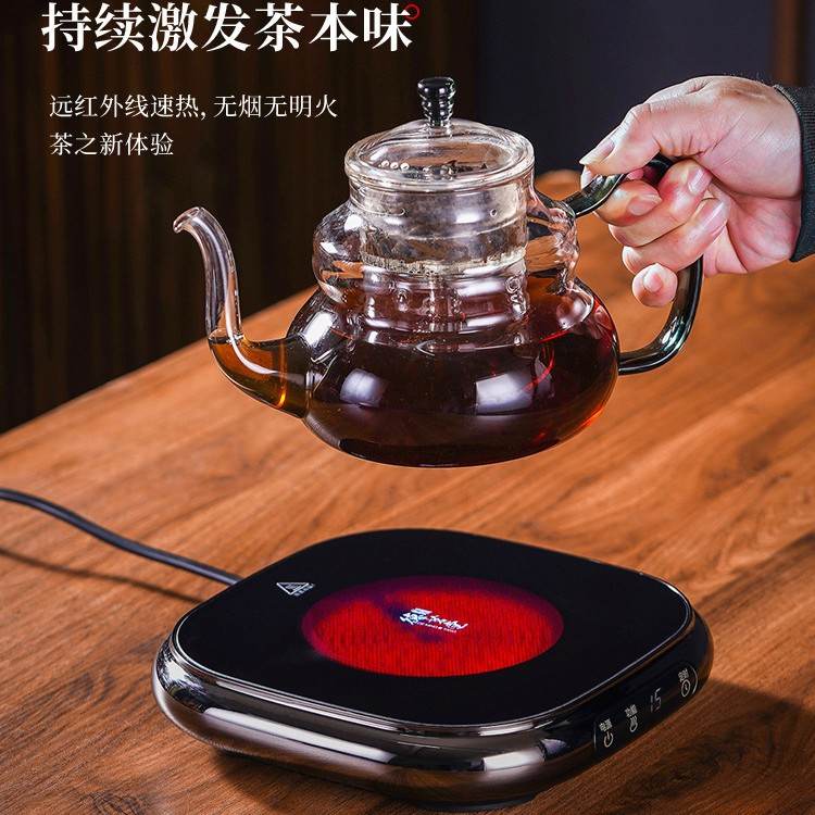 批发德茗堂2025新款蒸茶炉煮茶家用四方茶炉电炉烧水器电1500W陶