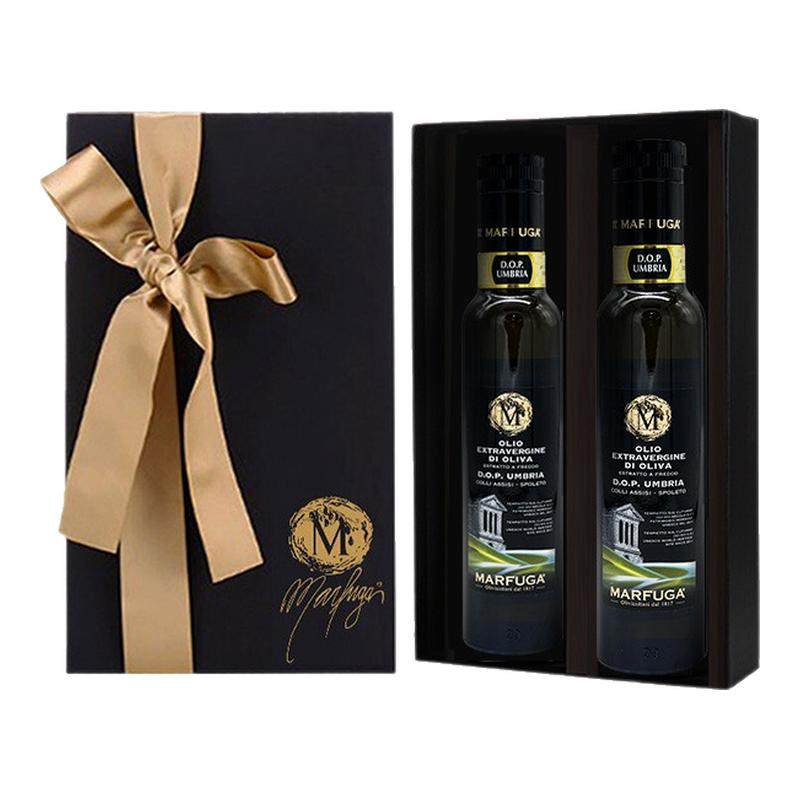 玛馥嘉（Marfuga）派瑞妮意大利进口橄榄油中秋礼盒250ml*2黑标