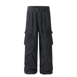 Goinsk 美式工装裤男生2026春夏新款复古阔腿裤多口袋宽松直通裤