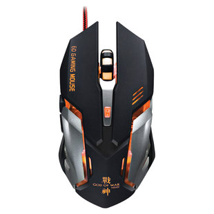 神舟战神机械手感电竞游戏鼠标有线非静音笔记本电脑吃鸡办公家用