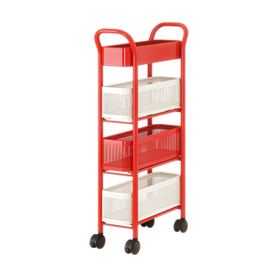 门后窄缝置物架抽拉夹缝小推车