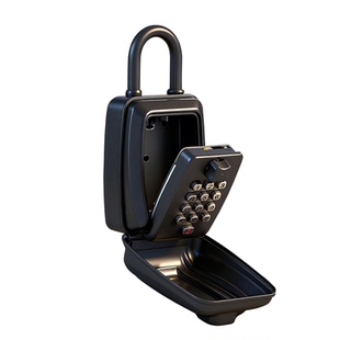 按键式密码钥匙盒家用装修室外用临时放钥匙全金属防水密码锁盒子