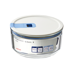 韩国Neoflam玻璃保鲜盒可微波炉加热带饭盒食品收纳盒圆形密封盖