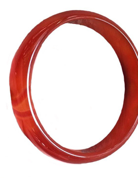 手镯细条宽版窄版红玛瑙镯子女士