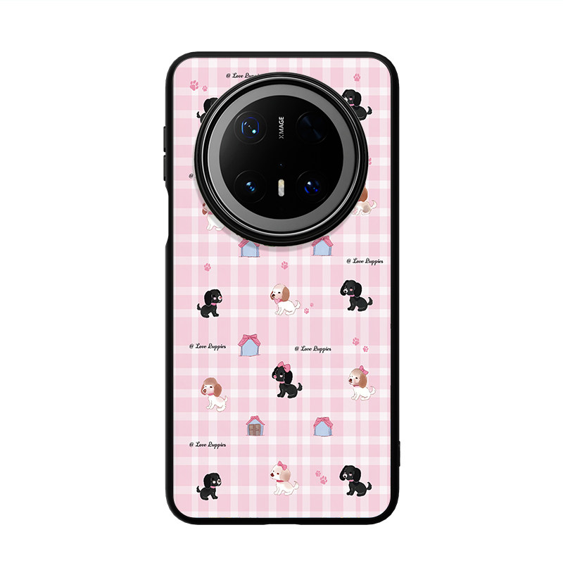 「花布小狗」LANWK适用华为Mate80/70pro手机壳新款mate60小众高级外壳华为pura80/70可爱卡通创