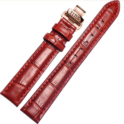 titus铁达时手表带18紫色红色