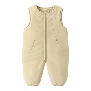 咔咔熊猫女童加绒背带裤儿童冬装儿童冬季加厚衣服女宝宝保暖裤子