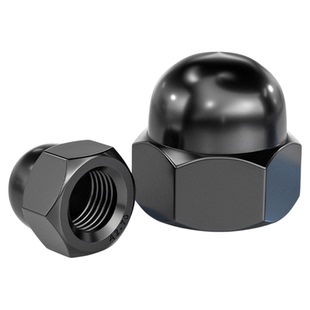 黑色304不锈钢盖型螺母盖形装饰帽圆球头螺丝帽盖帽盖母MM3M4-M20