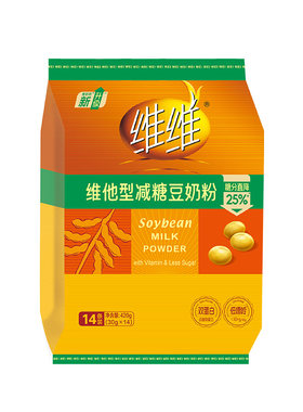 维维豆奶维他型减糖豆奶粉学生中老年营养早餐代餐豆浆粉袋装高钙