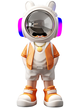 宇航员酷炫流光双蓝牙音响摆件