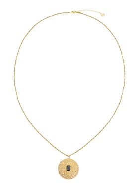 HEYUISLAND/黑鱼岛圆牌黑钻项链