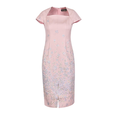 Lillo Lilly奢品高定意大利TGM真丝提花宫廷名媛风高级穿搭连衣裙