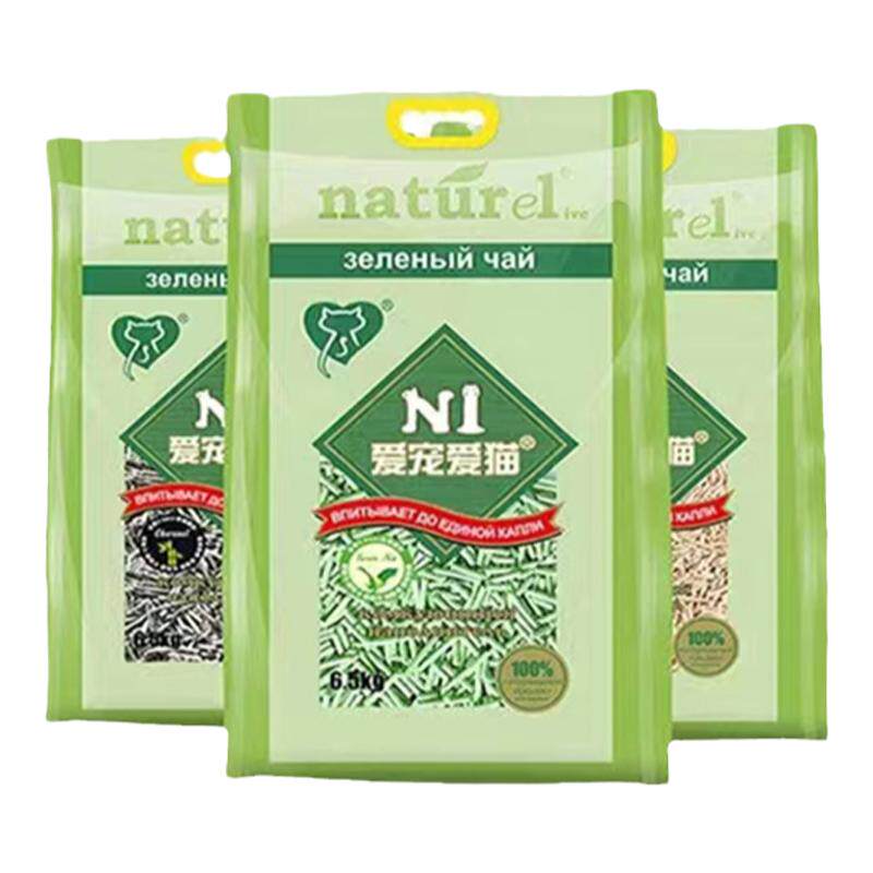 N1玉米猫砂绿茶水蜜桃豆腐猫砂17.5L混合猫砂