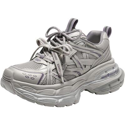 秦岚同款百丽双鞋带星河轨迹老爹鞋厚底增高休闲运动鞋F3F1DAM6