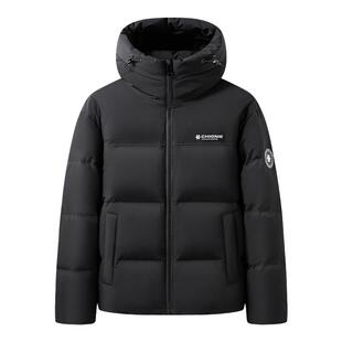 【小雪花】鸭鸭情侣羽绒服男冬季户外迷彩连帽加厚保暖外套男女款