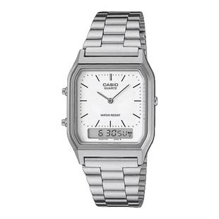 casio卡西欧小方块手表男女正品防水学生石英电子表AQ-230A-7D