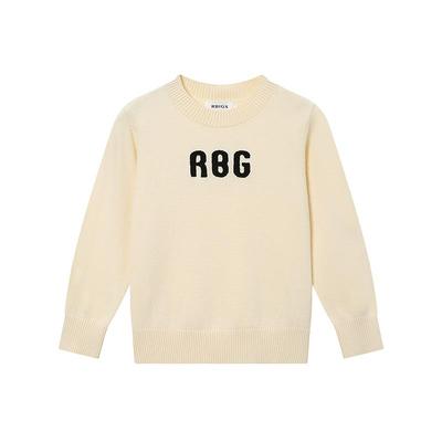 RBIGX瑞比克2025秋季新款套头男童运动柔软细腻针织衫提花毛衣