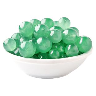 东陵玉手链砂金石散珠子DIY串珠绿色配珠水晶手串东陵石饰品配件