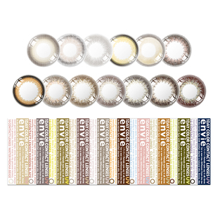 envie梨花日抛10片美瞳女自然混血彩色近视隐形眼镜狗狗眼非月抛